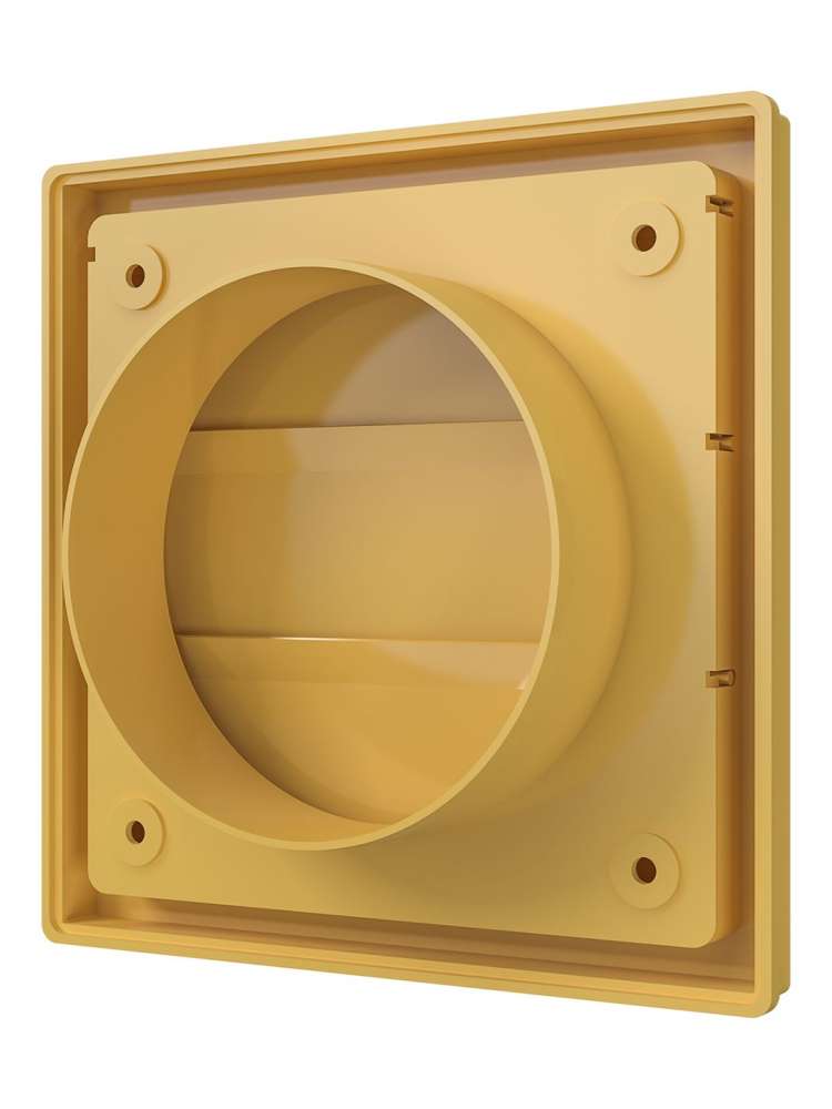 Выход стенной КФ фланец D100 жалюзи 150x150 ASA Beige ERA STREETLINE