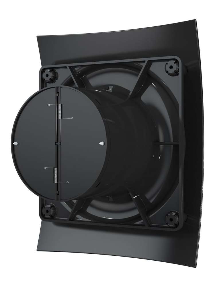 Вентилятор накладной BREEZE D100 обратный клапан Obsidian DICITI