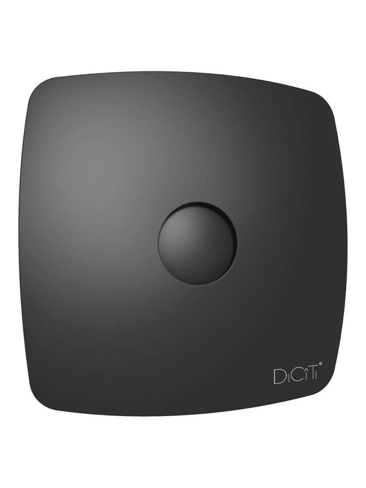 Вентилятор накладной RIO D100 обратный клапан Matt black DICITI