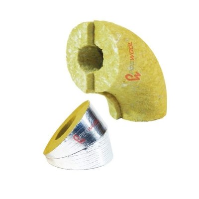 Отводы 90° теплоизоляционные PIPEWOOL 120 Alu, кашированные алюминиевой фольгой, Ø18–1020 мм